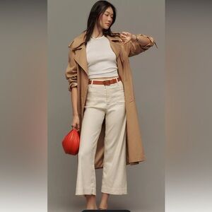 Anthropologie Maeve Collette” wide leg crop linen pant